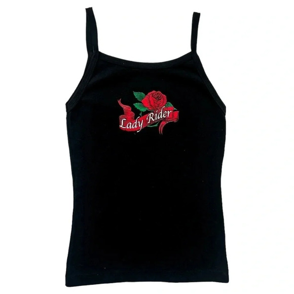 Vintage Y2K Lady Rider Biker Tank Top - Picture 1 of 7
